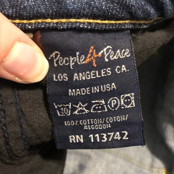 PEOPLE FOR PEACE Flare Leg Denim Jeans Womens Size 28 High Rise Blue Denim - Picture 6 of 10